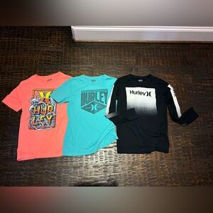 Bundle of 3 Hurley shirts (boys large)